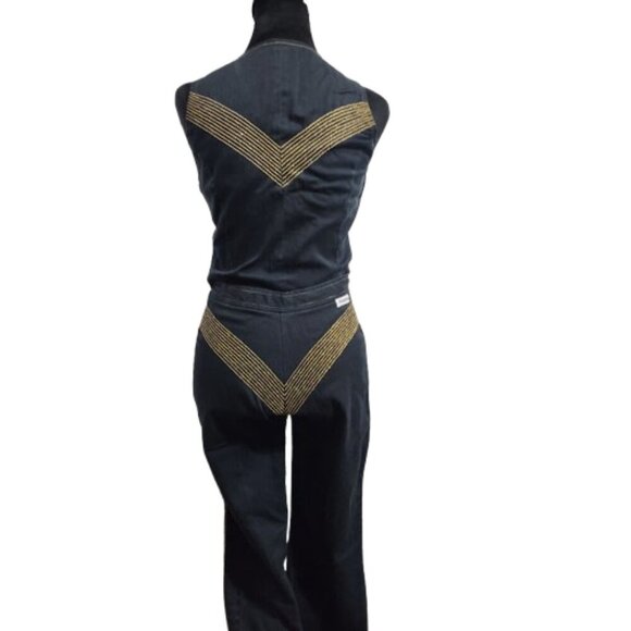 Vintage Outrageous Denim Vest and Pant Suit Women's 7/8 ! Read Description ! - Picture 7 of 13
